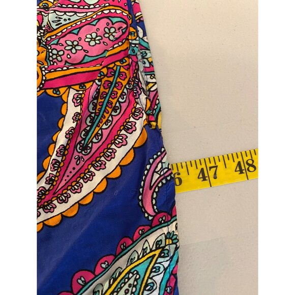 Banana Republic Maxi Dress Paisley Strapless Blue Multicolor Paisley Size 2 - Picture 7 of 9